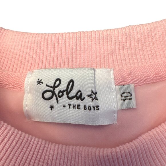 Be A Rainbow In Someone Elses Cloud Pink Sweatshirt By Lola + The Boys Kids Size - Picture 2 of 2